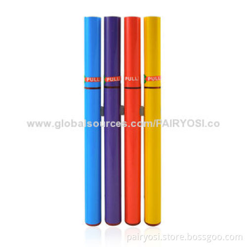 Ecig mod, manual switch, disposable, 500 puffs, tube packing with display box